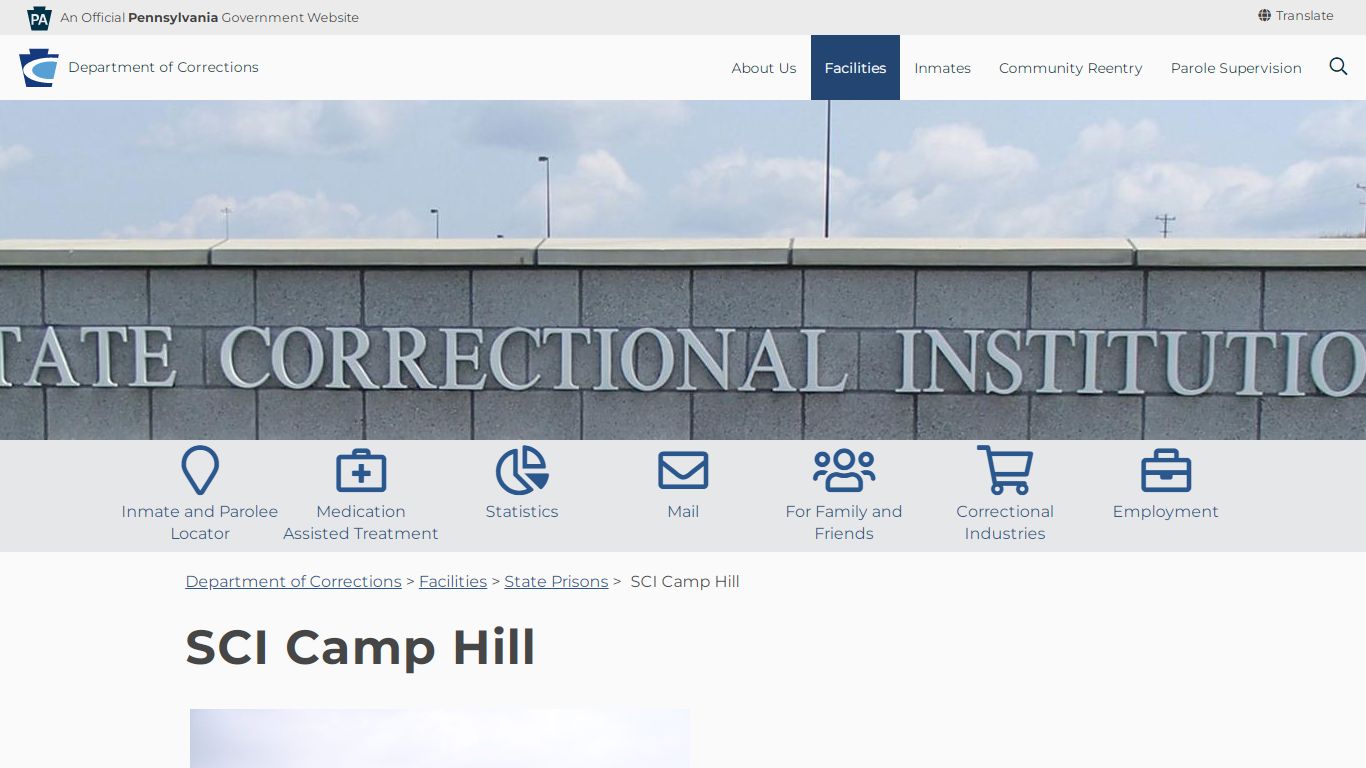 SCI Camp Hill - Department of Corrections